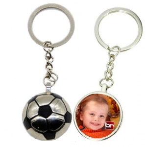 Llavero Metálico Pelota de Fútbol Sublimable