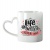 Taza con asa Corazón Sublimable .