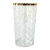 Vaso Plástico Reutilizable Translúcido Twist 750 ml Borde Metalizado Dorado