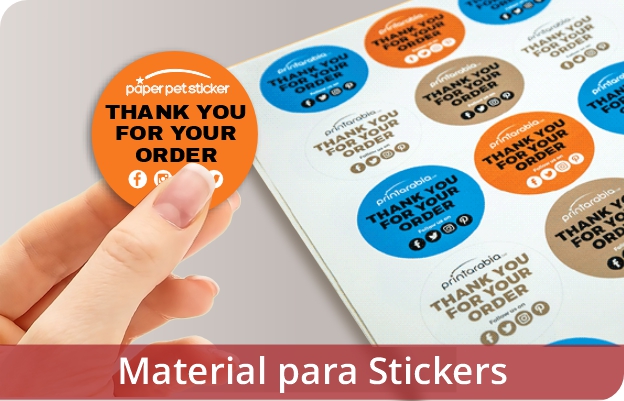 Papel Pet y vinilo para stickers